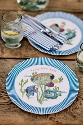 Nathalie Lete By the Sea Melamine Dinner Plate