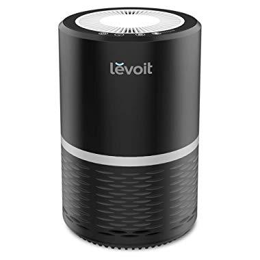 LEVOIT Air Purifier for Home Smokers Allergies and Pets Hair, True HEPA Filter, Quiet in Bedroom, Filtration System Cleaner Eliminators, Odor Smoke Dust Mold, Night Light, Black, 2-Yr Warranty,LV-H132