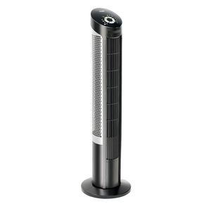Seville Classics UltraSlimline 40 in. Oscillating Tower Fan with Steel Intake Grill, Black