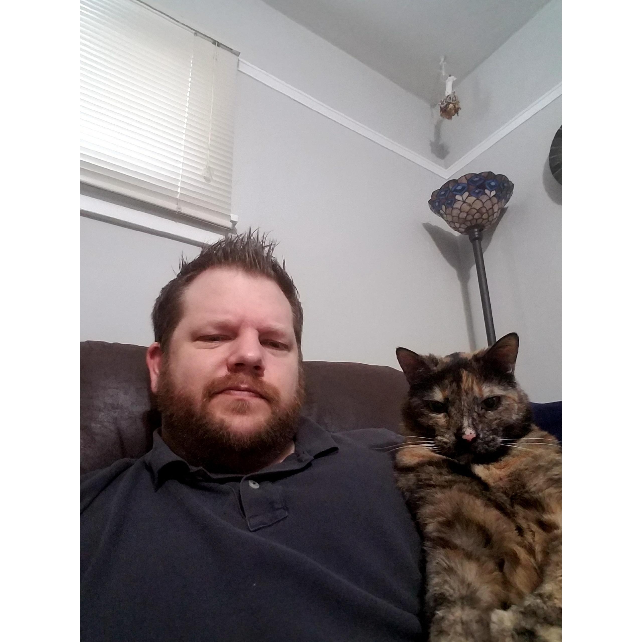 Both extremely thrilled about Robert heading off to work. Miss Fatty Bun Bun will be sorely missed.