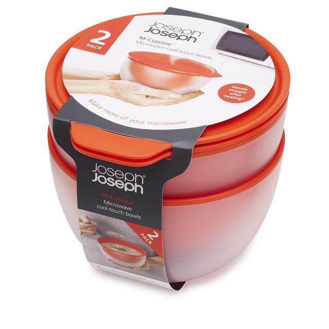 Joseph Joseph M-Cuisine Cool Touch Microwave Bowl (Set of 2), Orange