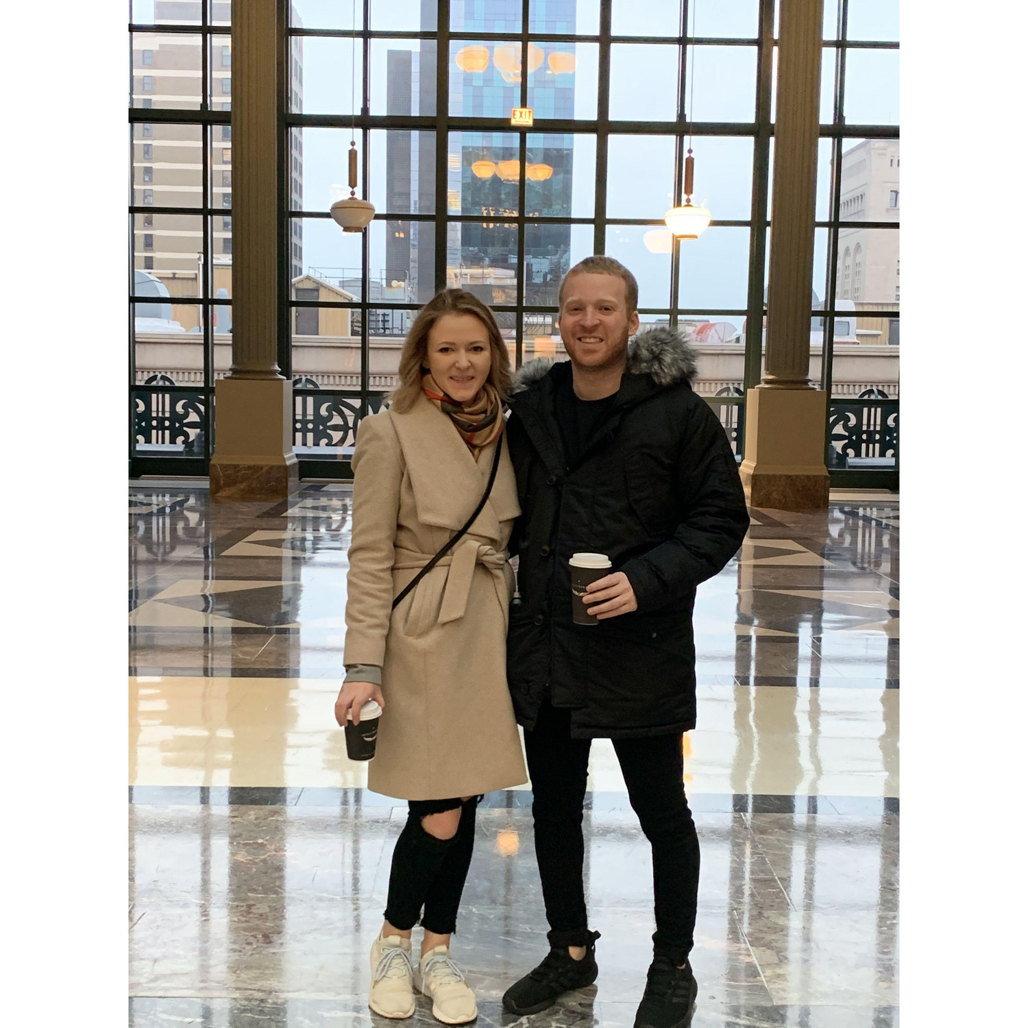 The very top of the Harold Washington Library made for a great escape during a cold winter coffee date