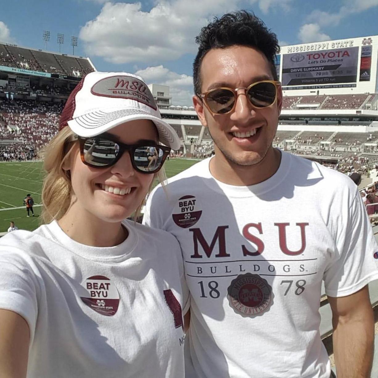 first MSU game together while visiting Francois and Ashley