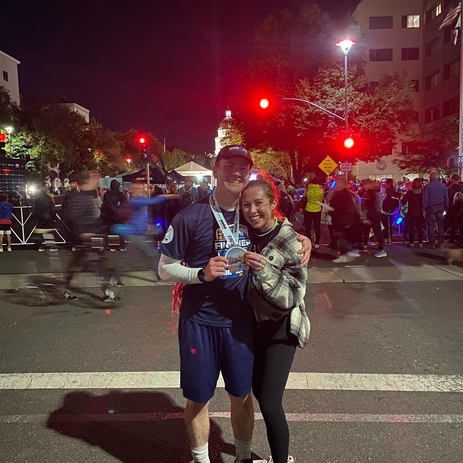 After Joe finished his Ironman in Sacramento, CA