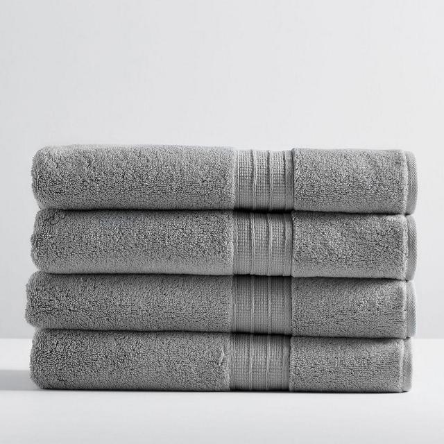 Hydrocotton Organic Bath Towels, Set of 4, Flagstone