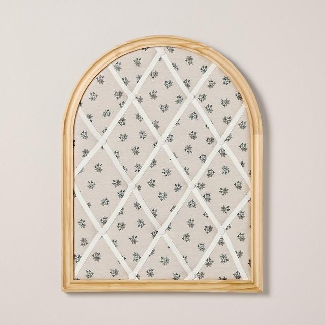 Arched 14"x18" Photo & Memory Collage Board with Patterned Fabric - Hearth & Hand™ with Magnolia