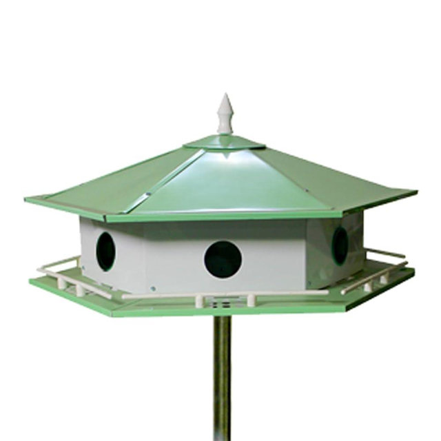 Heath Outdoor Products AHC-6N: Purple Martin 6-Room Aluminum Bird House & 19-feet Pole Kit