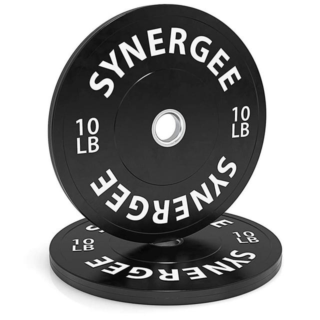 Synergee Bumper Plates Weight Plates Strength Conditioning Workouts Weightlifting - Sold in Pairs and Sets