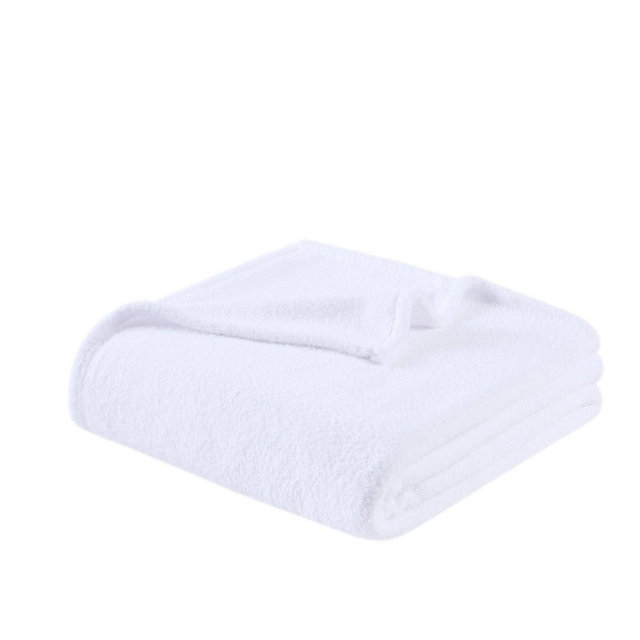 Beautyrest Full/Queen Dream Soft All Season Warm Comfort Solid Neutral Blanket White: Microfiber, No Fill, Machine Washable