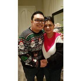 Jan and his mom, Criselda, on Christmas