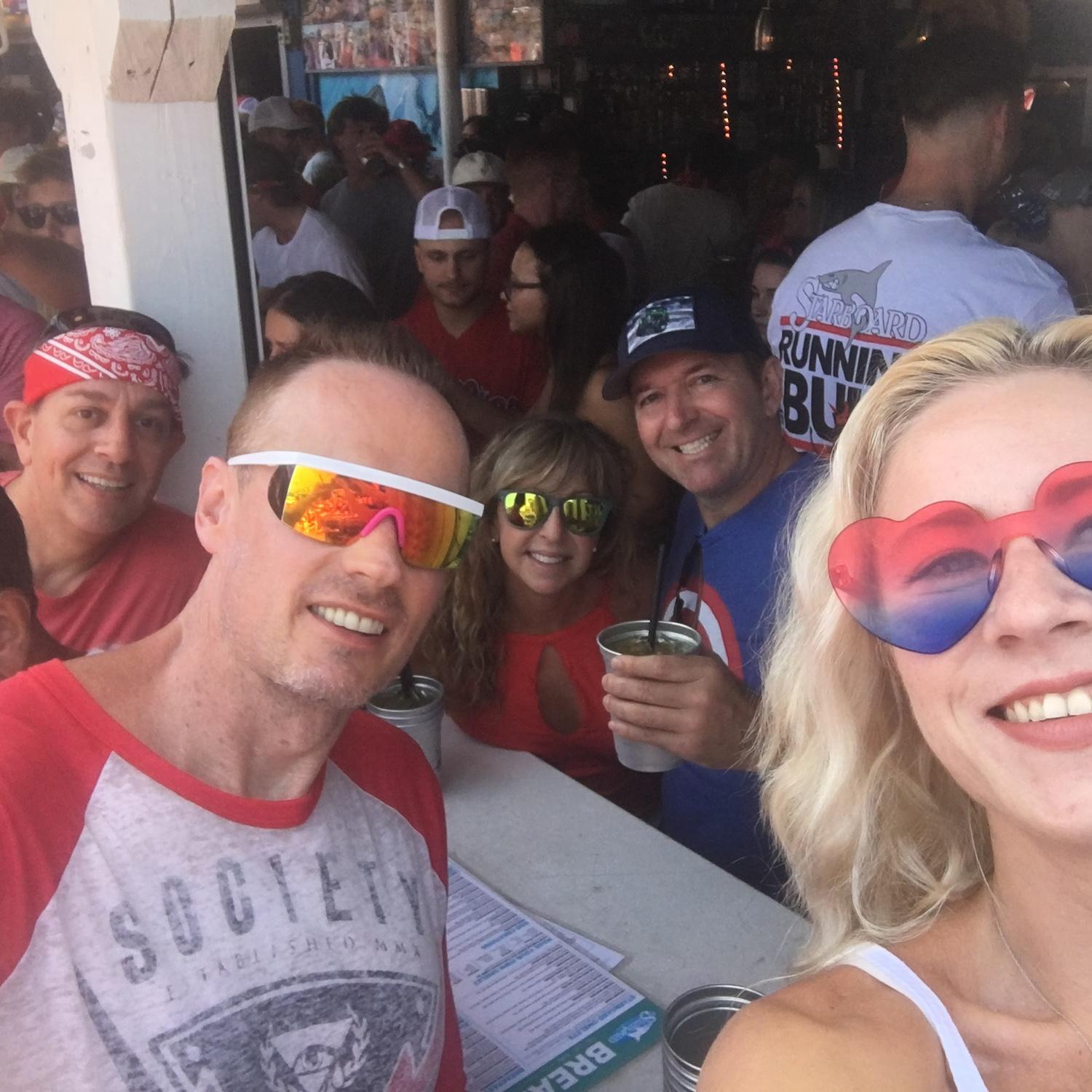 Tim, Kristen and us at our favorite place! The Starboard!