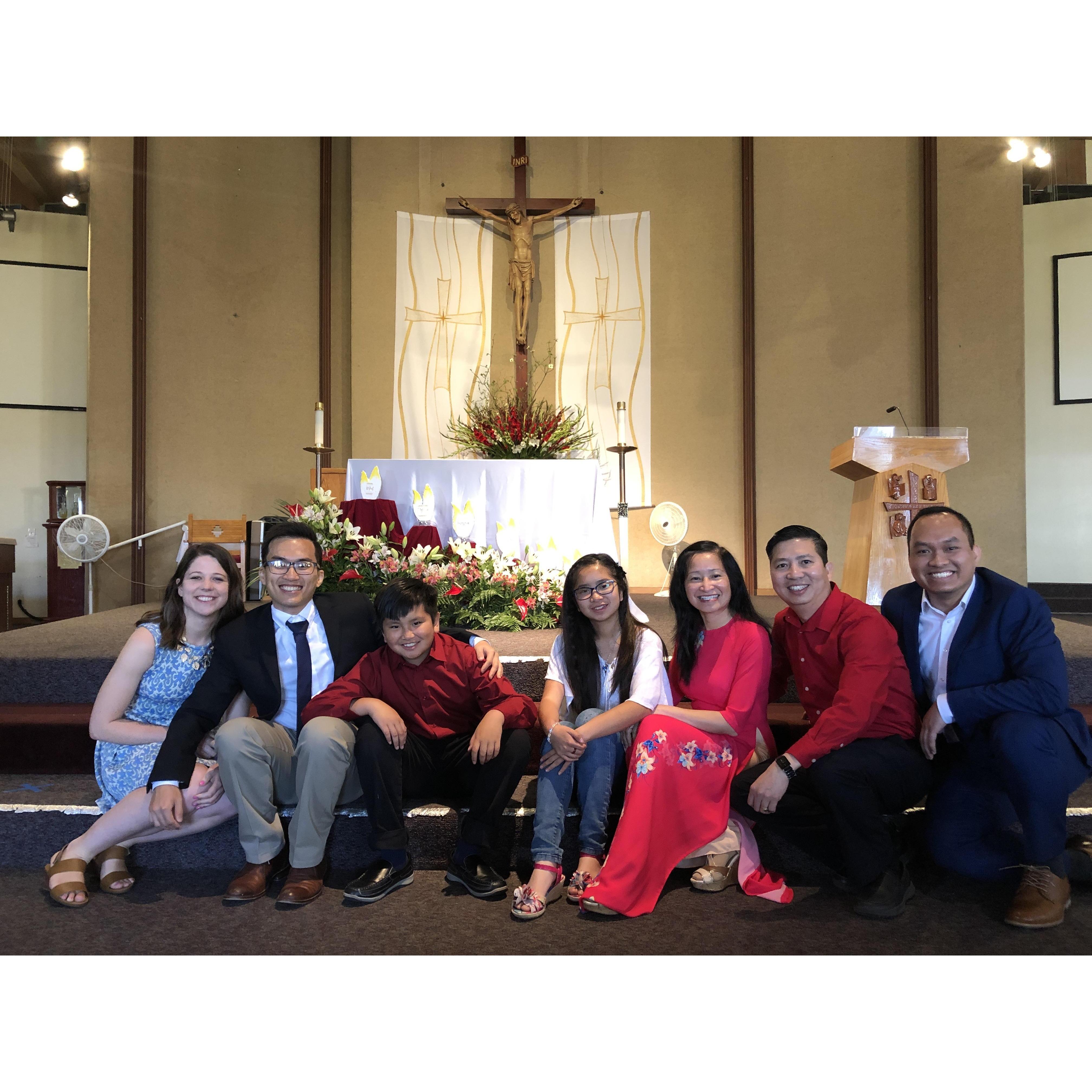 Can't be part of the #NguyenFamily without a mandatory photo in front of the cross.