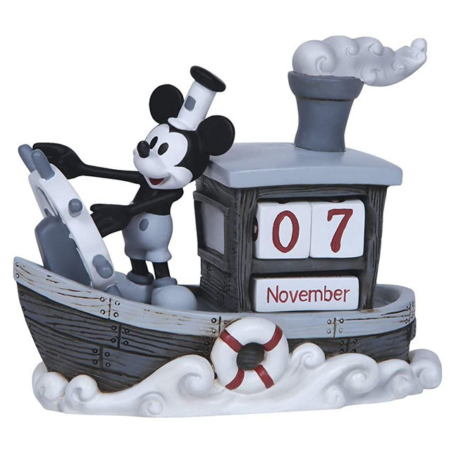 Precious Moments, Disney Showcase Collection, “Mickey Mouse Perpetual Calendar”, Resin Figurine, #144707