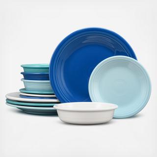 Classic Rim 12-Piece Dinnerware Set, Service for 4