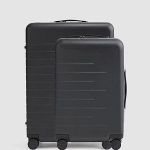 Carry-On & Medium Check-In Suitcase Set in Black