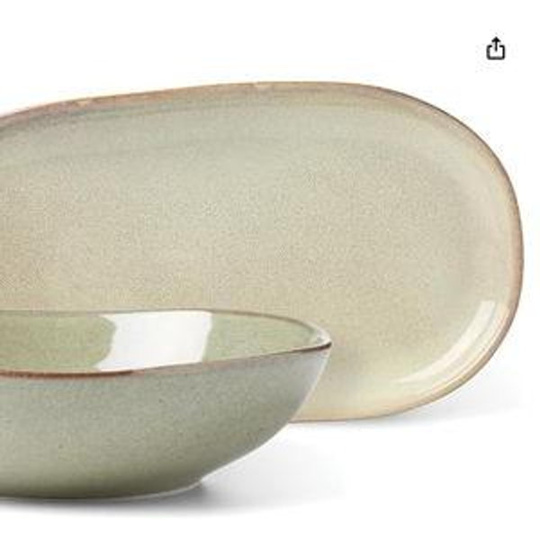 Oneida 897206 Organic Shades 2-Piece Serving Set, Green