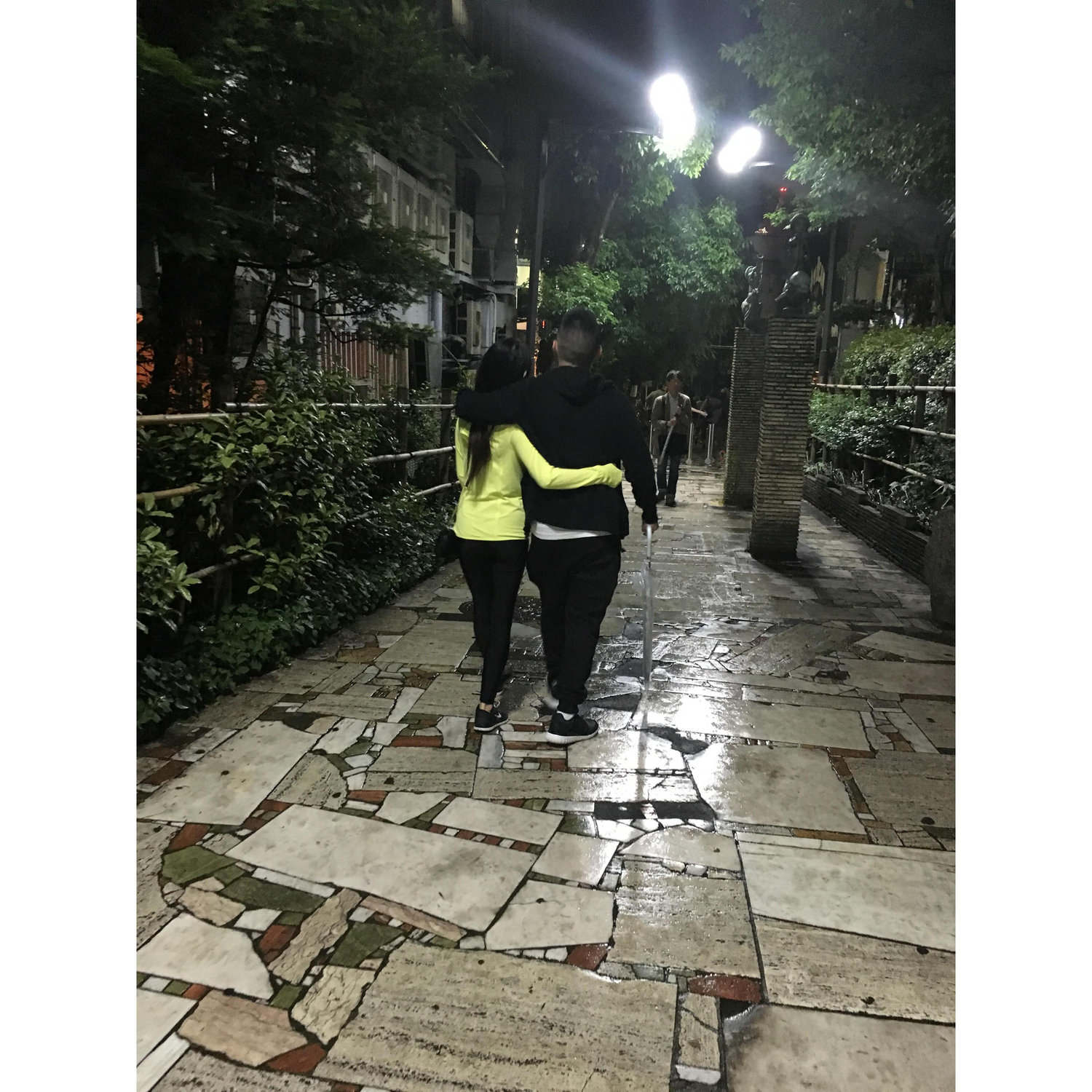 Casual night stroll