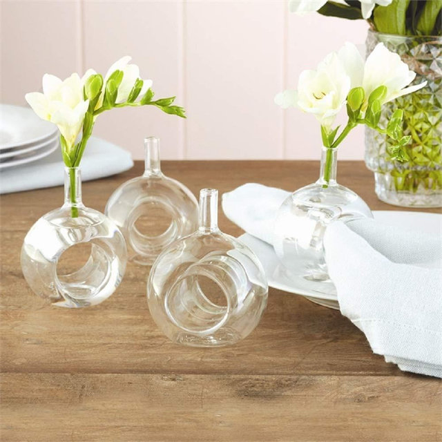 Two's Company Sitting Pretty Set of 4 Vase Napkin Ring