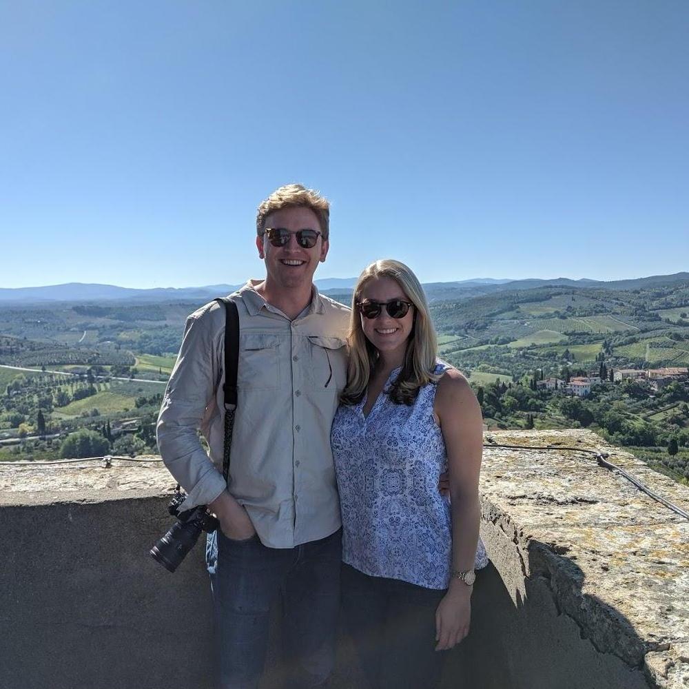 Touring the Tuscan countryside - this was taken at the top of a medieval tower in San Gimignano (October 2019).