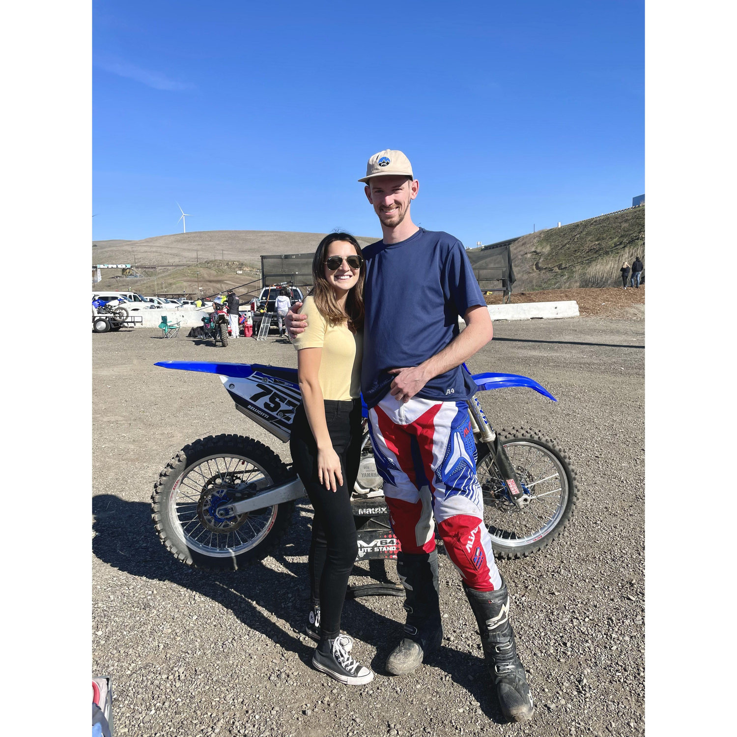 Showing Anna the dirtbike life.