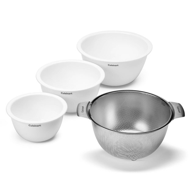 Cuisinart 4pc Nesting Mixing Bowl and Colander Set