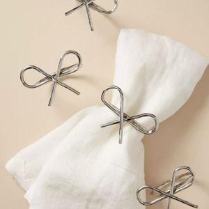 Bow Napkin Rings, Set of 4