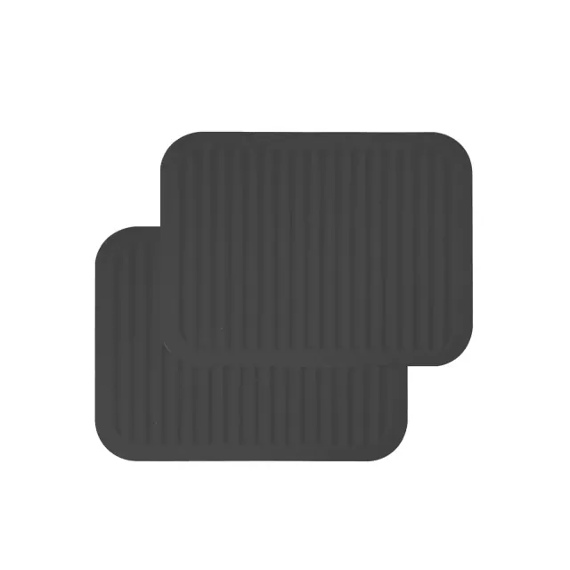 Wrapables Silicone Trivet, Multi-use Durable Flexible Non-Slip Insulated Silicone Mat , Black