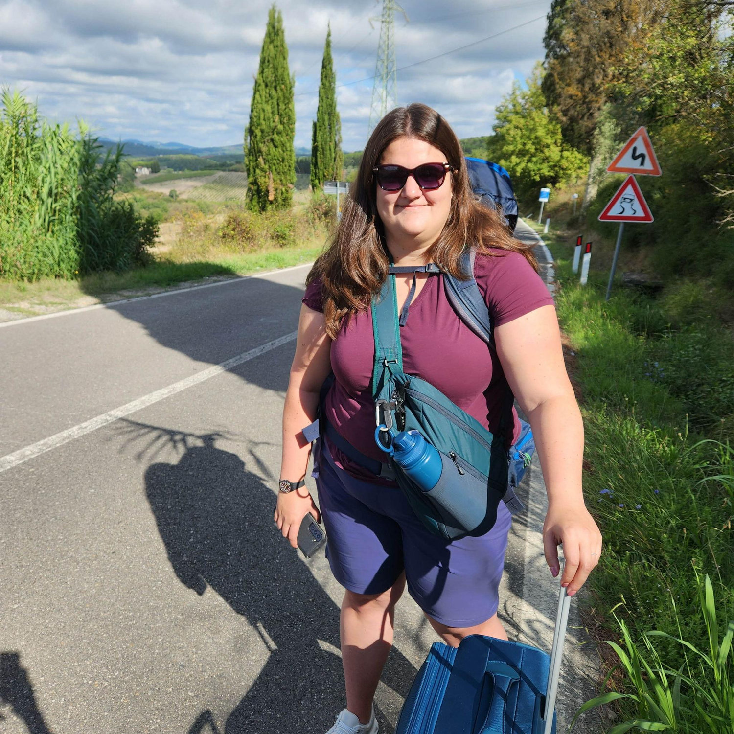 Waiting for the bus in Tuscany