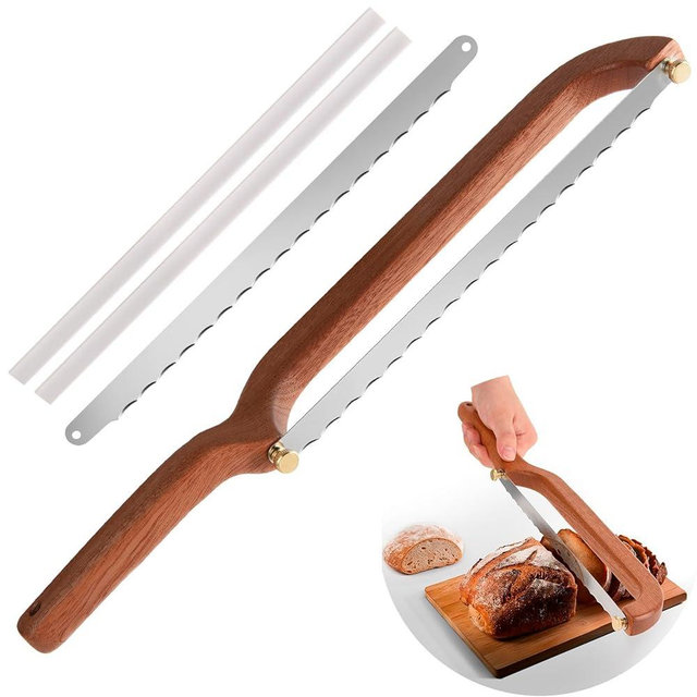 Uprichya Bread Knife for Homemade Bread Sourdough, Bread Bow knife for Sourdough, Sourdough Knife Slicer for Slicing, Sourdough Bread Cutter, Bread Saw for Homemade Bread-left handed