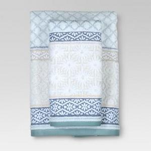 Pattern Filled Stripe Bath Hand Towel - Threshold™