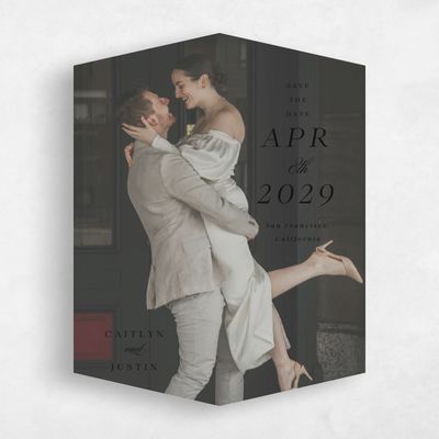 Black Diamond Wedding Save the Date - Rosamund Photo