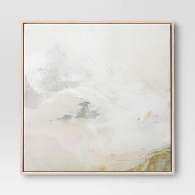 24" x 24" Watercolor Mountain Framed Canvas - Threshold™