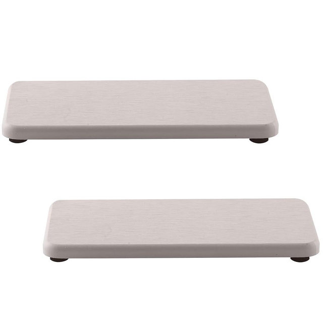 NiuYichee 2 Pcs Water Absorbing Stone Trays, Kitchen/Bathroom Sink Soap Dish, Diatomite Tray Used for Hand Soap & Cosmetic Bottles in The Modern Home, 3.5" W x 7.1" L, White