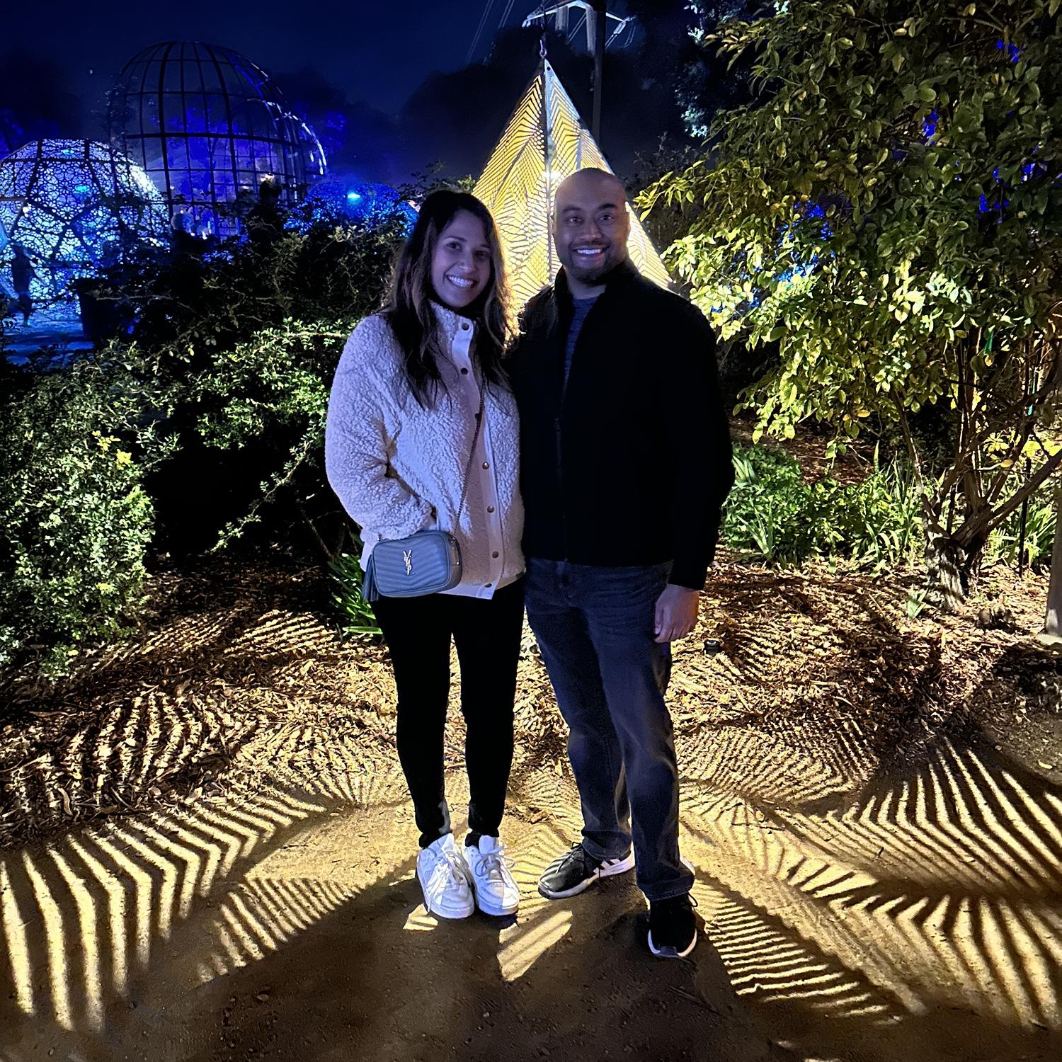 In a forest of lights, we found magic all around us - Enchanted Forest at Descanso Gardens, California