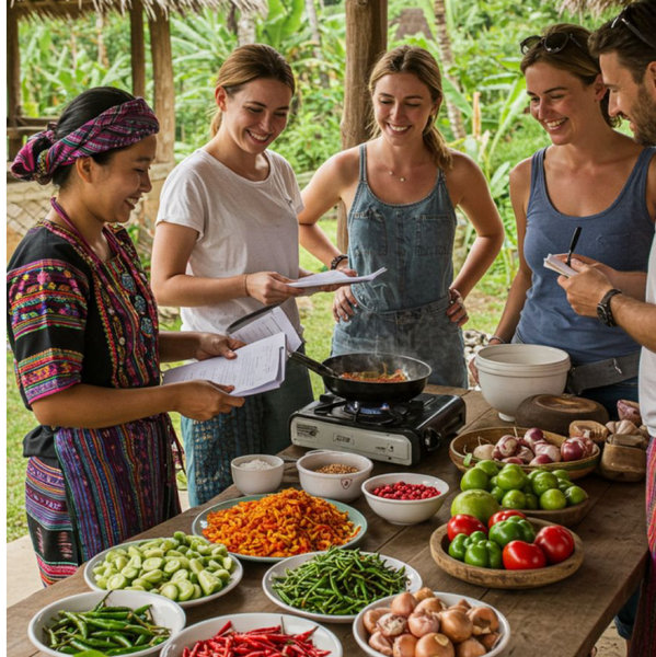 Clase de cocina en Cambodia
