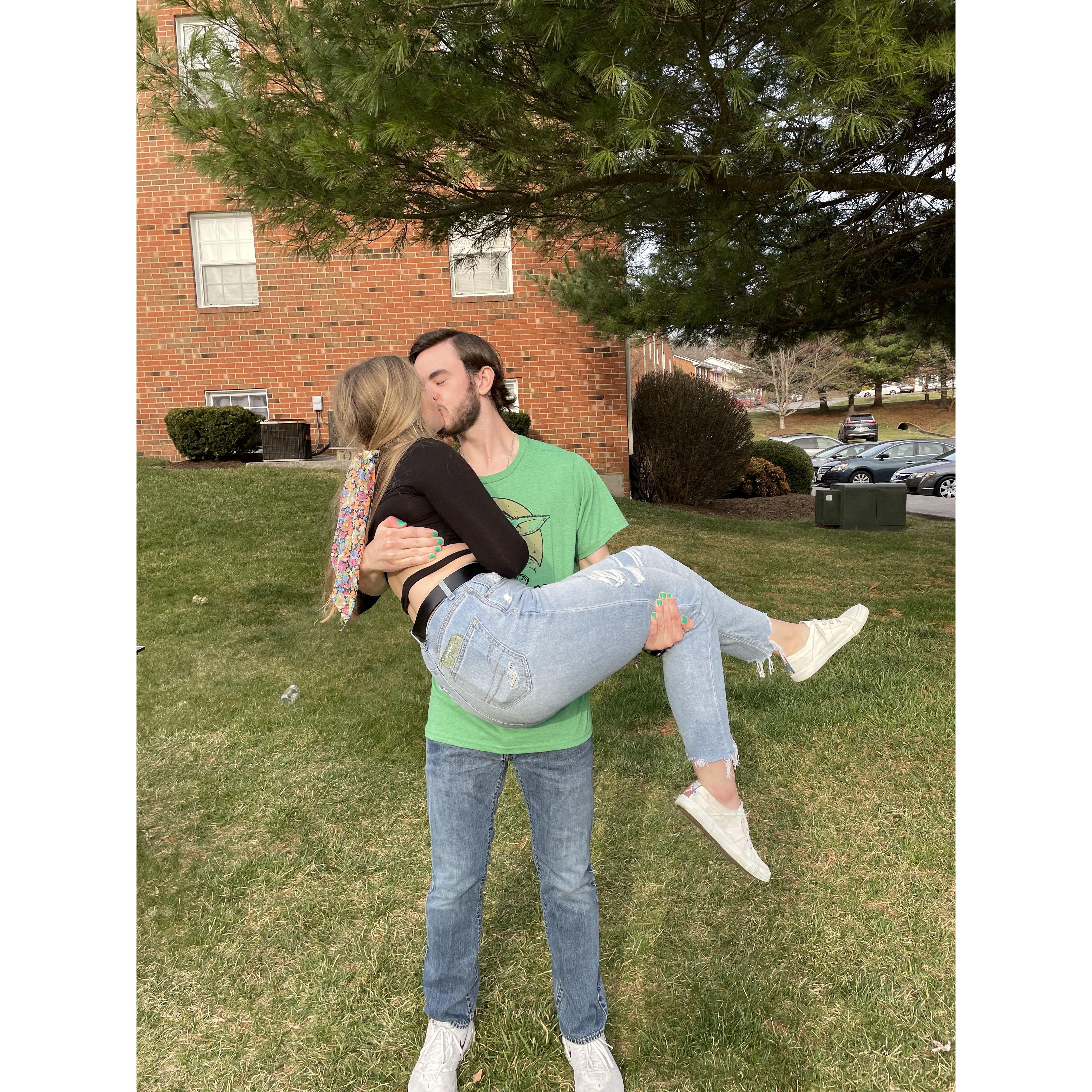 We first said "I love you" on St. Patrick's Day in 2021, a day we'll surely never forget.