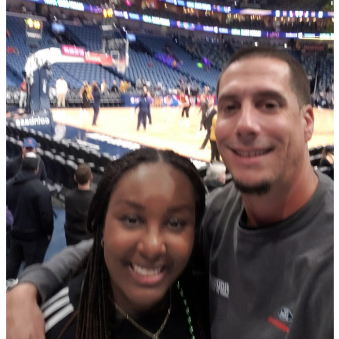 Our first NBA game together, the NOLA Pelicans vs. Cleveland Cavaliers!