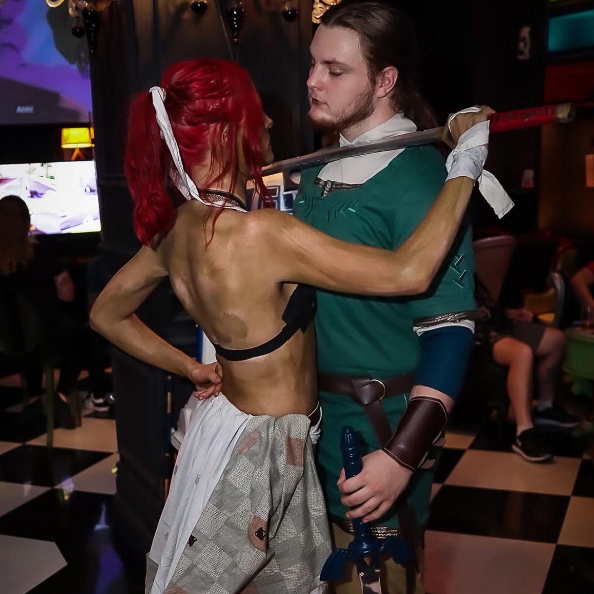 We cosplayed link and ganon!