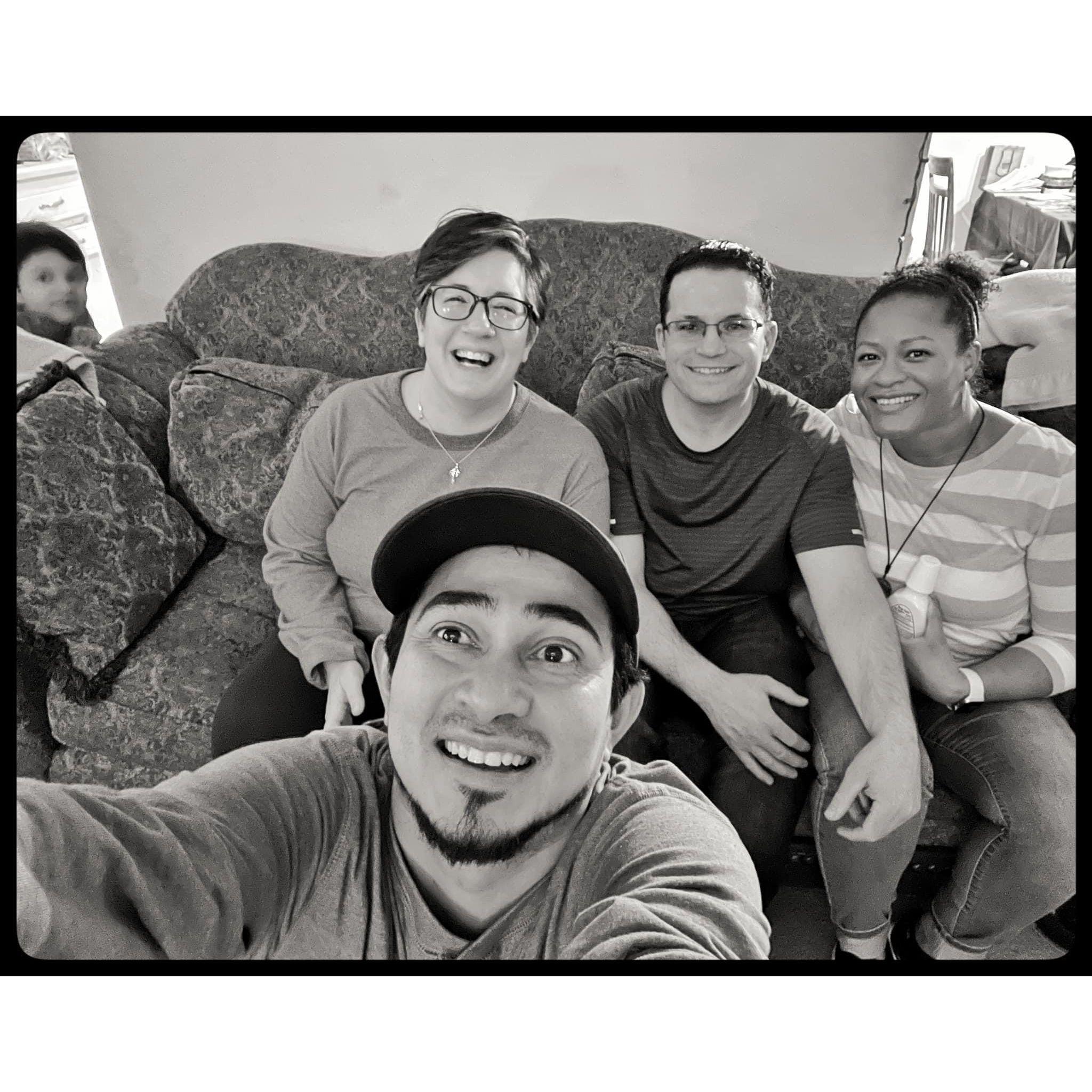 Meeting my friends/fam for the first time.