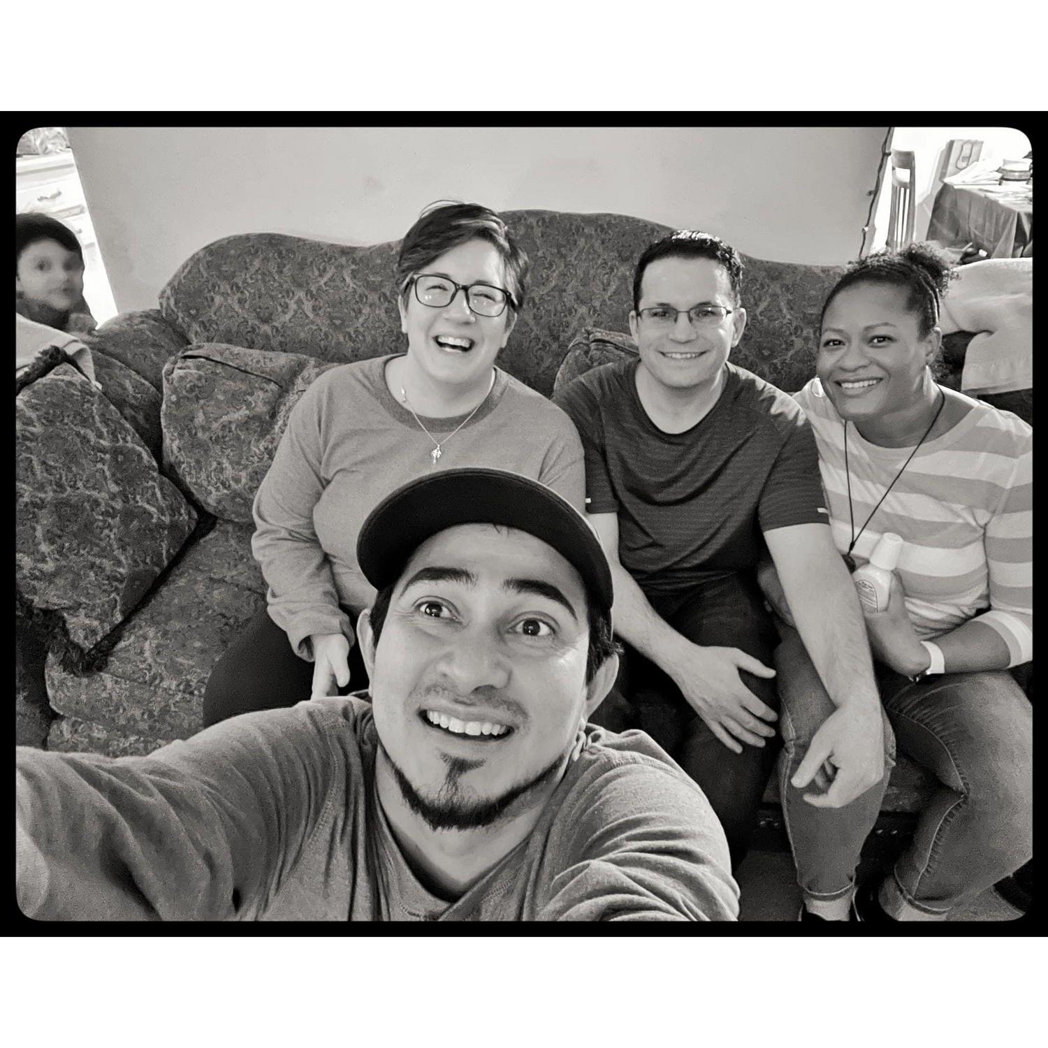 Meeting my friends/fam for the first time.