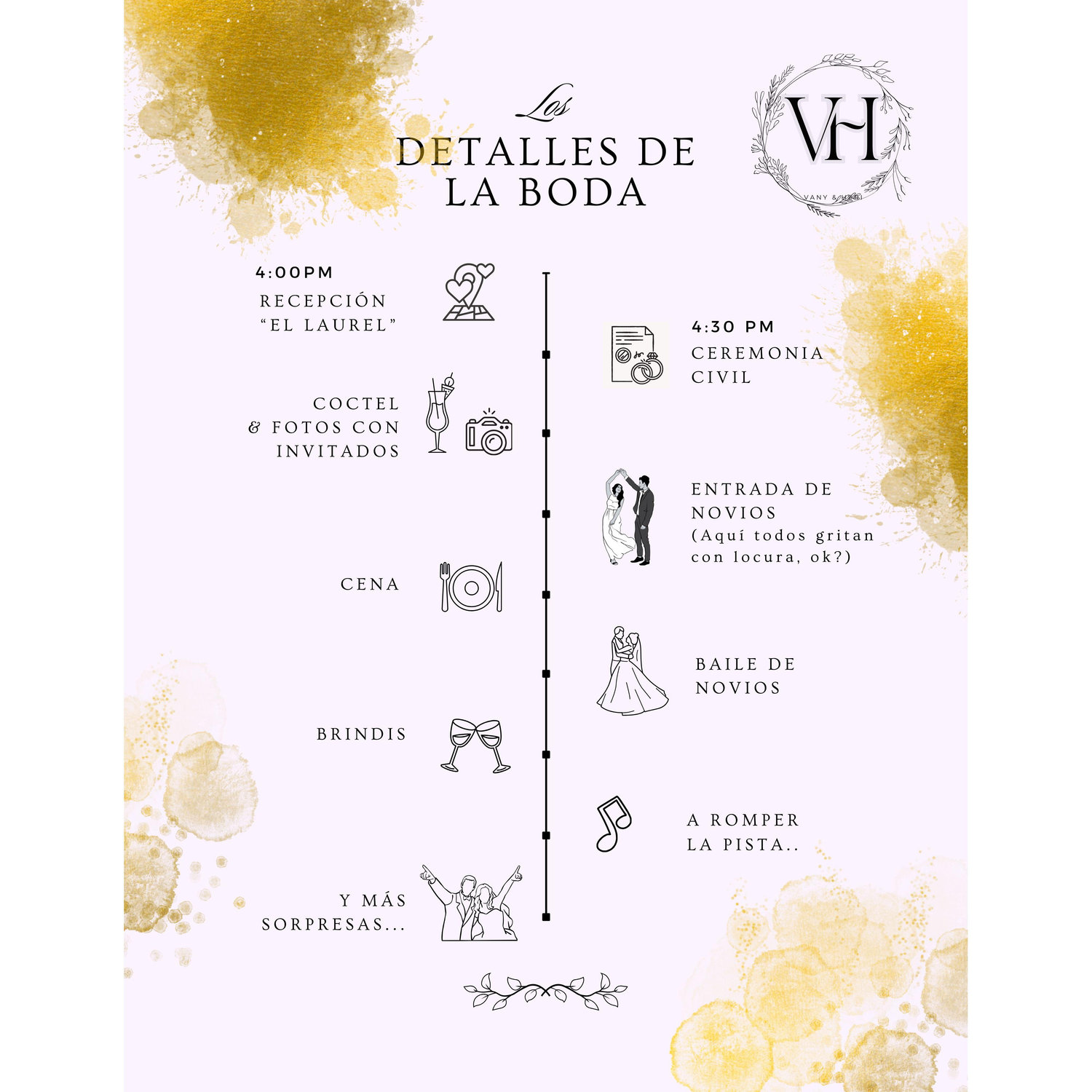 Así seguirá nuestra historia...✨
Este es sólo un vistazo sobre lo que sucederá en nuestra boda. ¡Estamos muy emocionados de compartirlo contigo!  😊🙌