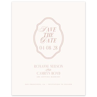 Beige Elegant Wedding Digital Save the Date - Kotor Portrait