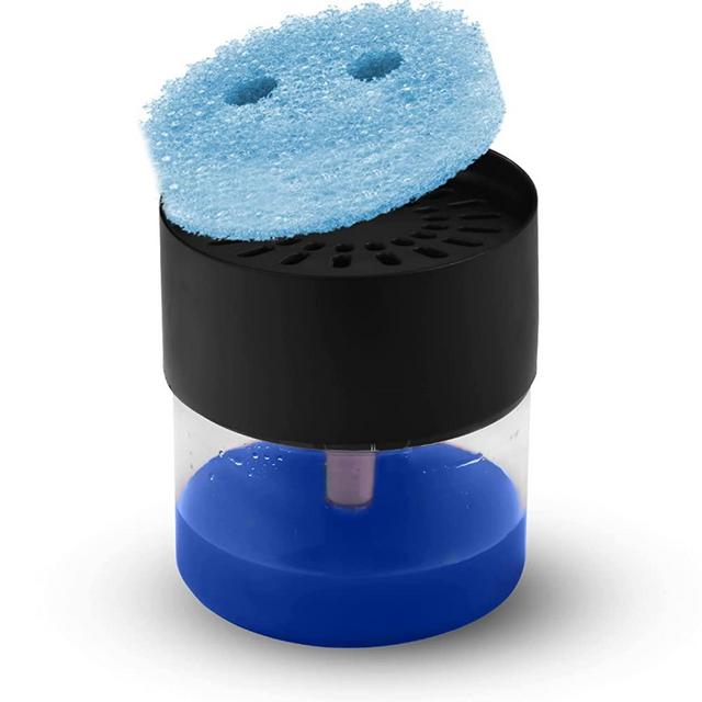 OVVE HOME Soap Dispenser and Sponge Holder Compatible with The Scrub Daddy Sponge