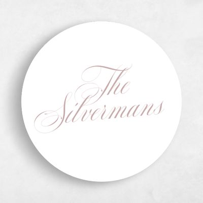 Grayed Mauve, Pink Wedding Sticker - Newport
