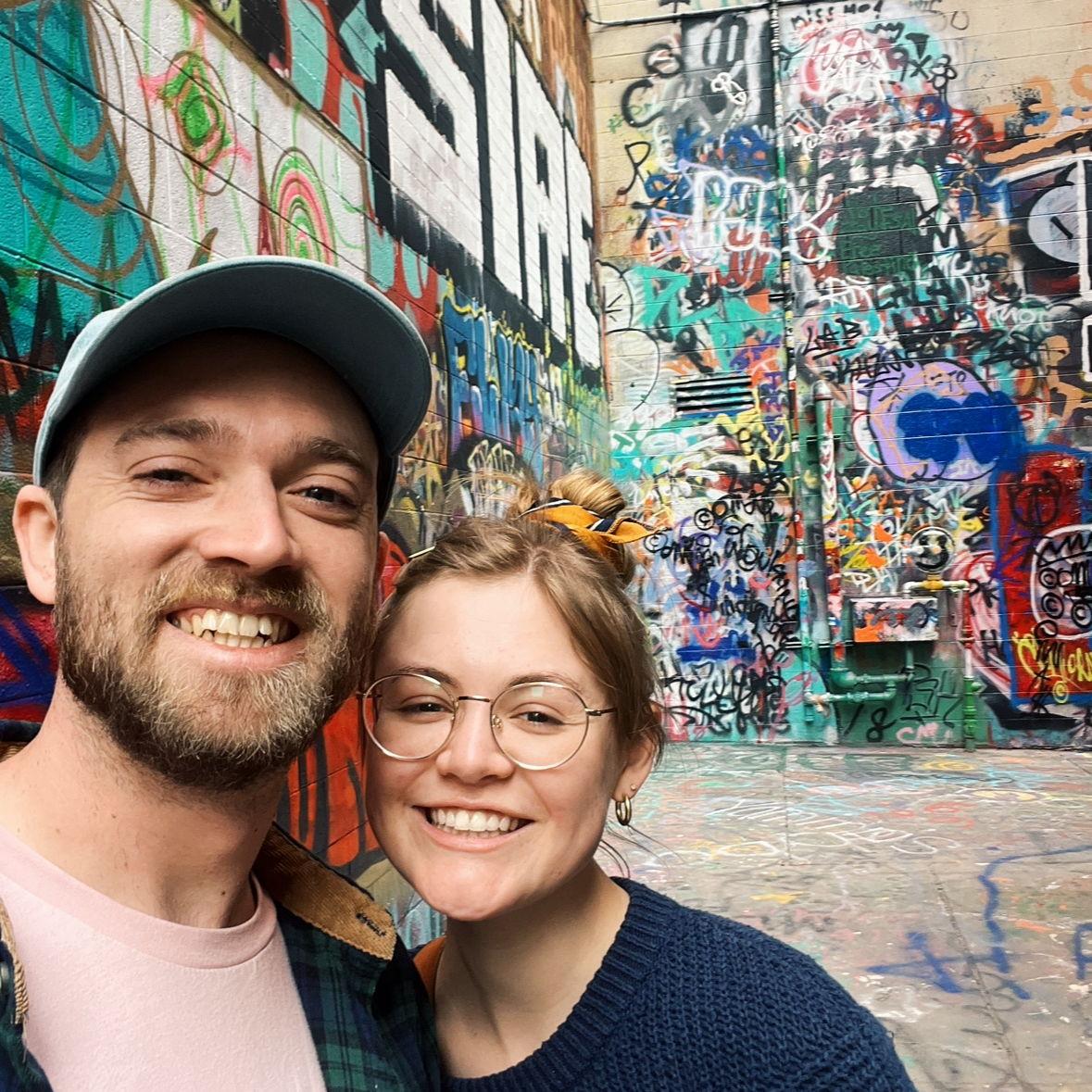 After six months of dating, Taite told Emma he would follow her anywhere—and the Grad School visits began! Here we are in Ann Arbor