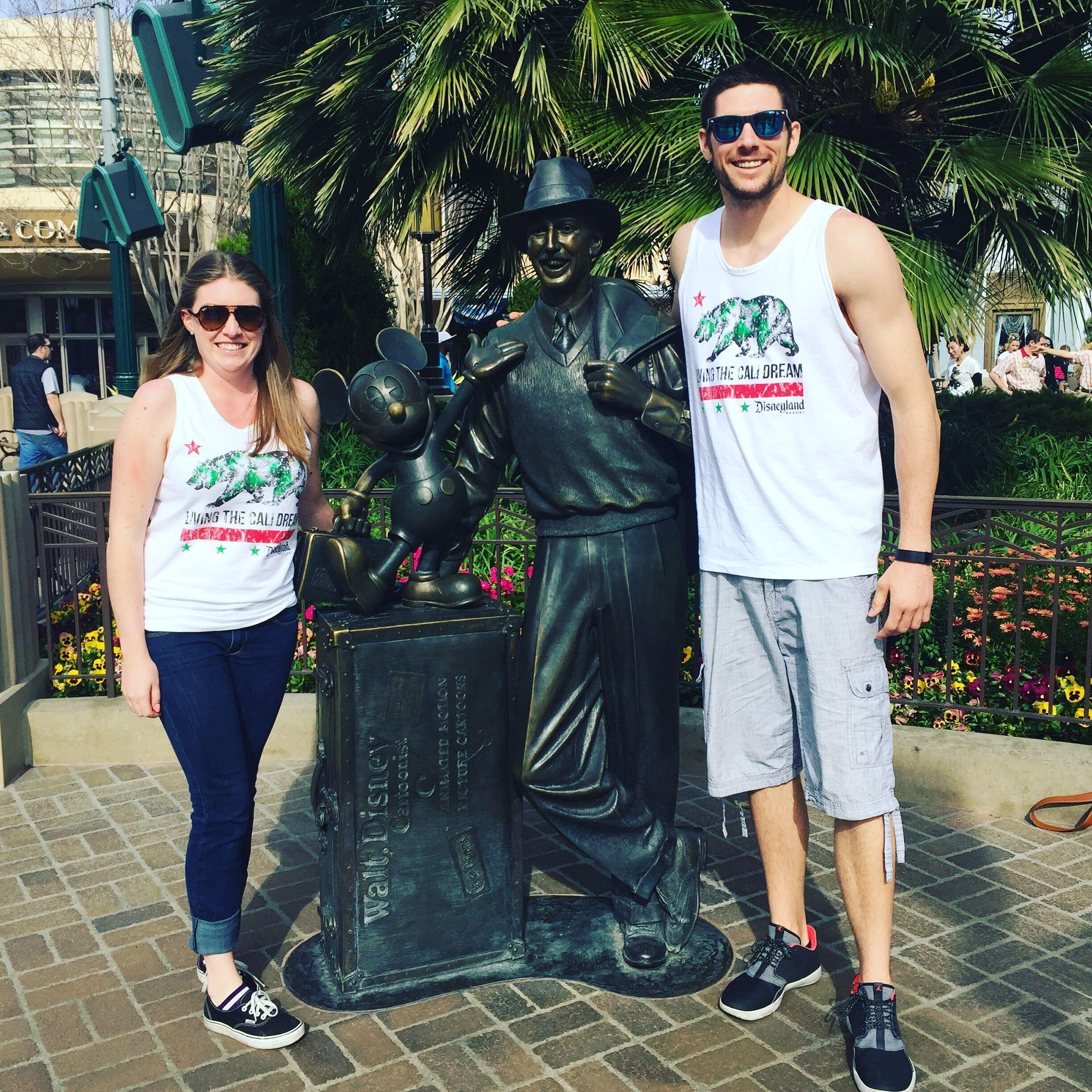 Matching Disneyland tank tops were a must-have