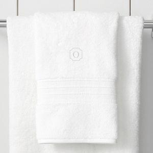 Monogrammed "O" Hydrocotton Organic Quick-Dry Hand Towel - SKU: 9776435 (Color: White)