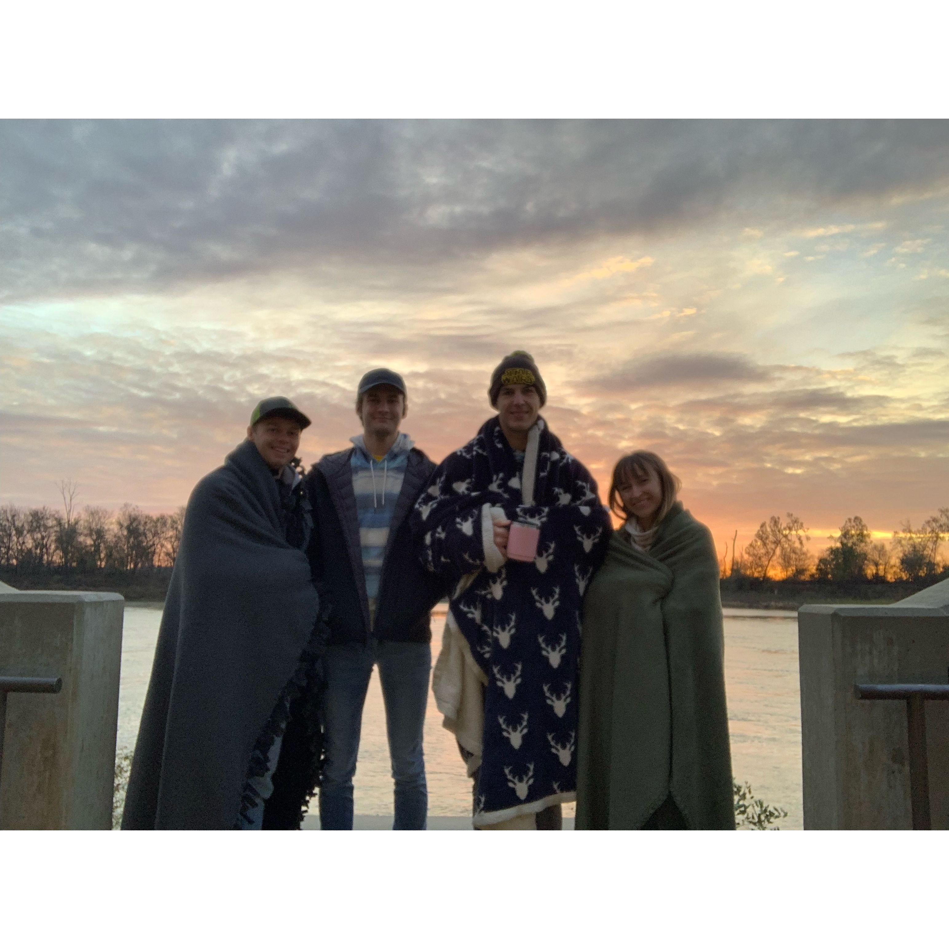 Watching sunrises down by the river in Atchison