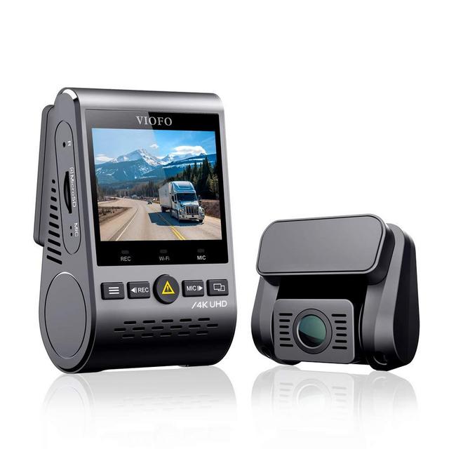 VIOFO A129 Pro Duo 4K Dual Dash Cam 3840 x 2160P Ultra HD 4K Front and 1080P Rear Car WiFi Dash Camera Sony 8MP Sensor GPS, Buffered Parking Mode, G-Sensor, Motion Detection, WDR, Loop Recording