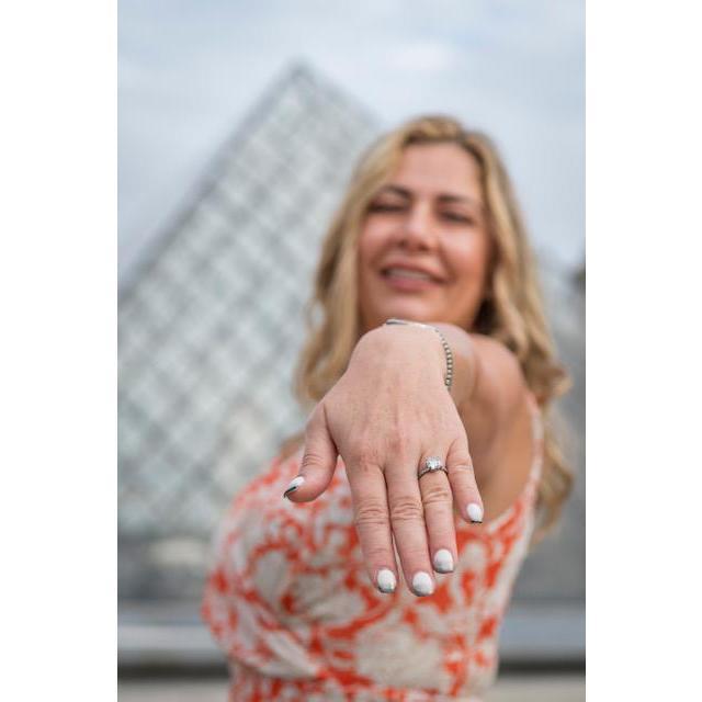 The engagement ring.